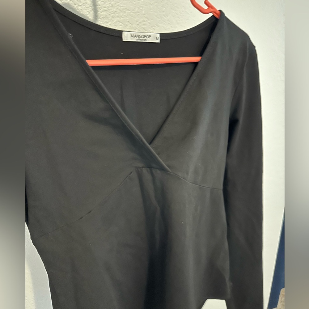 Black long sleeve bodysuit